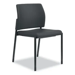 Accommodate Series Guest Chair, Fabric Upholstery, 23.5″ x 22.25″ x 31.5″, Black Seat/Back, Textured Black Base, 2/Carton