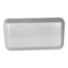 Meat Trays, #10S, 10.93 x 5.75 x 0.63, White, 500/Carton - Image 2