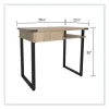Mirella SOHO Desk with Drawer, 36.25″ x 22.25″ x 30″, Black, Ships in 1-3 Business Days - Image 2