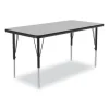 Adjustable Activity Tables, Square, 48″ x 48″ x 19″ to 29″, Gray Top, Black Legs, 4/Pallet, Ships in 4-6 Business Days