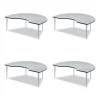 Adjustable Activity Tables, Kidney Shaped, 72″ x 48″ x 19″ to 29″, Gray Top, Gray Legs, 4/Pallet, Ships in 4-6 Business Days - Image 2