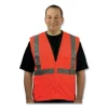 ANSI Class 2 Two-Pocket Zipper Mesh Safety Vest, Polyester Mesh, 2X-Large, Orange - Image 2