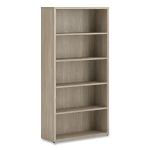 10500 Series Laminate Bookcase, Five Shelves, 36″ x 13″ x 71″, Kingswood Walnut