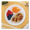 Plastic Plates, 3-Compartment, 9″ Dia, White, 125/pack, 4 Packs/carton - Image 3