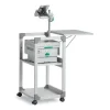 3-Tier Multimedia Trolley for Projectors, Metal, 3 Shelves, 20 x 17 x 34.75, Gray - Image 2