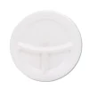 Mediumweight Foam Plates, 3-Compartment, 9″ Dia, White, 125/pack