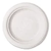 Molded Fiber Tableware, Plate, 6″ Diameter, White, 1,000/Carton