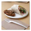 Renewable Sugarcane Dinnerware, Plate, 10″ dia, Natural White, 50/Pack - Image 2
