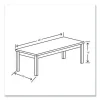80000 Series Laminate Occasional Coffee Table, Rectangular, 48w x 20d x 16h, Kingswood Walnut - Image 2