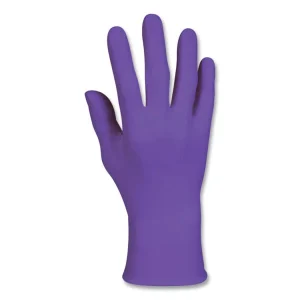Purple Nitrile Exam Gloves, 242 Mm Length, X-Small, 6 Mil, Purple, 100/box