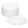 Plastic Dinnerware, Compartment Plates, 9″ Dia, White, 125/pack - Image 3