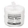 Plastic Dinnerware, Plates, 7″ Dia, White, 125/pack - Image 2