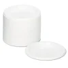Plastic Dinnerware, Plates, 7″ Dia, White, 125/pack