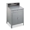 Steel Cabinet Shop Desk, 34.5″ X 29″ X 53″, Medium Gray