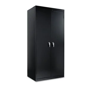 Assembled Storage Cabinet, 36w x 24.25d x 71.75h, Black