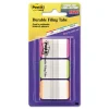1″ Lined Tabs, 1/5-Cut, Assorted Bright Colors, 1″ Wide, 66/Pack