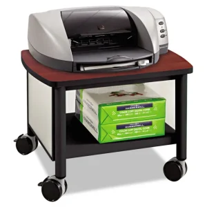 Impromptu Under-Desk Machine Stand, Metal, 2 Shelves, 100 lb Capacity, 20.5″ x 16.5″ x 14.5″, Cherry/White/Black
