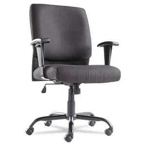Big/tall Swivel/tilt Mid-Back Chair, Supports Up To 450 Lb, 19.29″ To 23.22″ Seat Height, Black