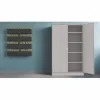 Assembled Jumbo Steel Storage Cabinet, 48w X 18d X 78h, Light Gray - Image 2