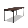 Maxx Legroom Wood Folding Table, Rectangular, 72″ x 30″ x 29.5″, Walnut/Charcoal
