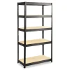 Boltless Steel/particleboard Shelving, Five-Shelf, 48w X 18d X 72h, Black