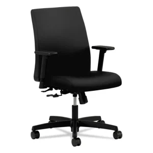 Ignition Series Mid-Back Work Chair, Supports Up To 300 Lb, 17″ To 22″ Seat Height, Black