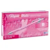 “Write for Hope” Edition FlexGrip Elite Ballpoint Pen, Retractable, Medium 1 mm, Black Ink, Pink Barrel, Dozen - Image 2