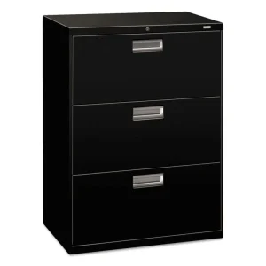 Brigade 600 Series Lateral File, 3 Legal/letter-Size File Drawers, Black, 36″ X 18″ X 39.13″
