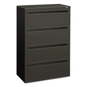 Brigade 700 Series Lateral File, 4 Legal/letter-Size File Drawers, Charcoal, 36″ X 18″ X 52.5″