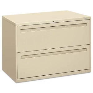 Brigade 700 Series Lateral File, 2 Legal/letter-Size File Drawers, Putty, 42″ X 18″ X 28″