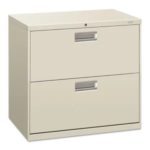 Brigade 600 Series Lateral File, 2 Legal/letter-Size File Drawers, Putty, 30″ X 18″ X 28″