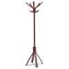 Cafe Wood Coat Stand, Ten Peg/five Hook, 21.67w X 21.67d X 69.33h, Espresso Brown