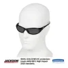 V40 Hellraiser Safety Glasses, Black Frame, Smoke Lens - Image 3