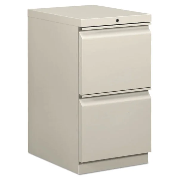 Mobile Pedestals, Left Or Right, 2 Legal/letter-Size File Drawers, Light Gray, 15″ X 20″ X 28″