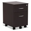 Alera Valencia Series Mobile Pedestal, Left Or Right, 2-Drawers: Box/file, Legal/letter, Espresso, 15.88″ X 19.13″ X 22.88″