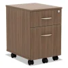 Alera Valencia Series Mobile Pedestal, Left/right, 2-Drawers: Box/file, Legal/letter, Modern Walnut, 15.88″ X 19.13″ X 22.88″