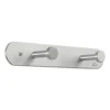 Nail Head Wall Coat Rack, Two Hooks, Metal, 12w X 2.75d X 2h, Satin - Image 2