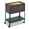 Open Top Mesh Tub, Metal, 1 Shelf, 1 Bin, 13.5″ x 24.25″ x 27.5″, Black - Image 2