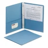 2-Pocket Folder With Tang Fastener, 0.5″ Capacity, 11 X 8.5, Blue, 25/box - Image 3