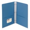 2-Pocket Folder With Tang Fastener, 0.5″ Capacity, 11 X 8.5, Blue, 25/box