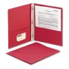 2-Pocket Folder Withtang Fastener, Letter, 1/2″ Cap, Red, 25/box - Image 2
