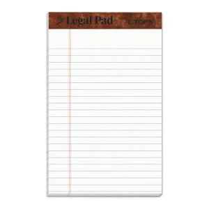 “The Legal Pad” Ruled Perforated Pads, Wide/legal Rule, 50 White 8.5 X 14 Sheets, Dozen