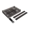 NSF Certified Industrial Four-Shelf Wire Shelving Kit, 48w x 18d x 72h, Black - Image 2