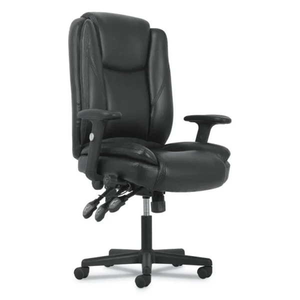 High-Back Executive Chair, Supports Up To 225 Lb, 17″ To 20″ Seat Height, Black