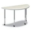 Build Half Round Shape Table Top, 60w X 30d, Silver Mesh - Image 2