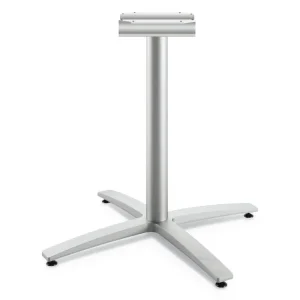 Between Seated-Height X-Base for 30″ to 36″ Table Tops, 26.18w x 29.57h, Silver