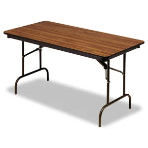 OfficeWorks Commercial Wood-Laminate Folding Table, Rectangular, 60″ x 30″ x 29″, Oak