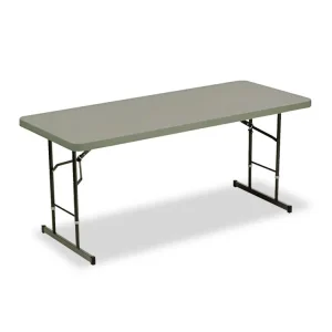 IndestrucTable Commercial Folding Table, Rectangular, 60″ x 30″ x 29″, Charcoal Top, Charcoal Base/Legs