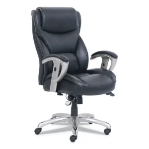 Emerson Task Chair, Supports Up To 300 Lb, 18.75″ To 21.75″ Seat Height, Brown Seat/back, Silver Base