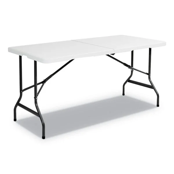 IndestrucTable Classic Bi-Folding Table, Rectangular, 60″ x 30″ x 29″, Platinum